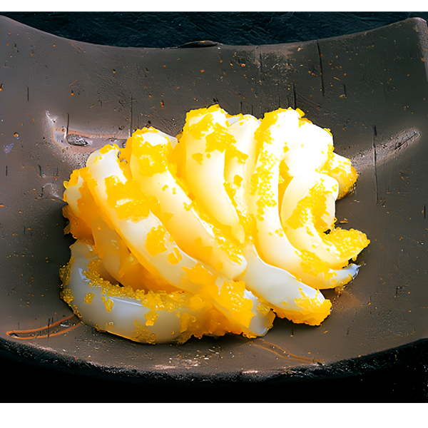 FROZEN SEASONED SQUID STRIPS WITH HERRING ROE